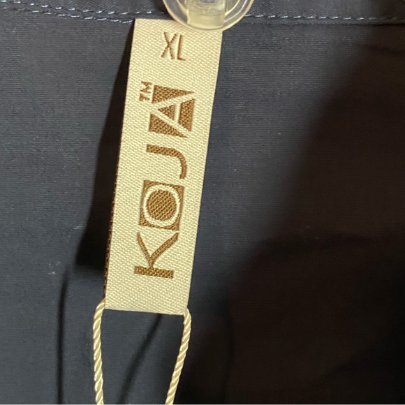 Unique KOJA Dressy Button Down Navy Blouse~Suit XL (See Size Chart) - Picture 7 of 12